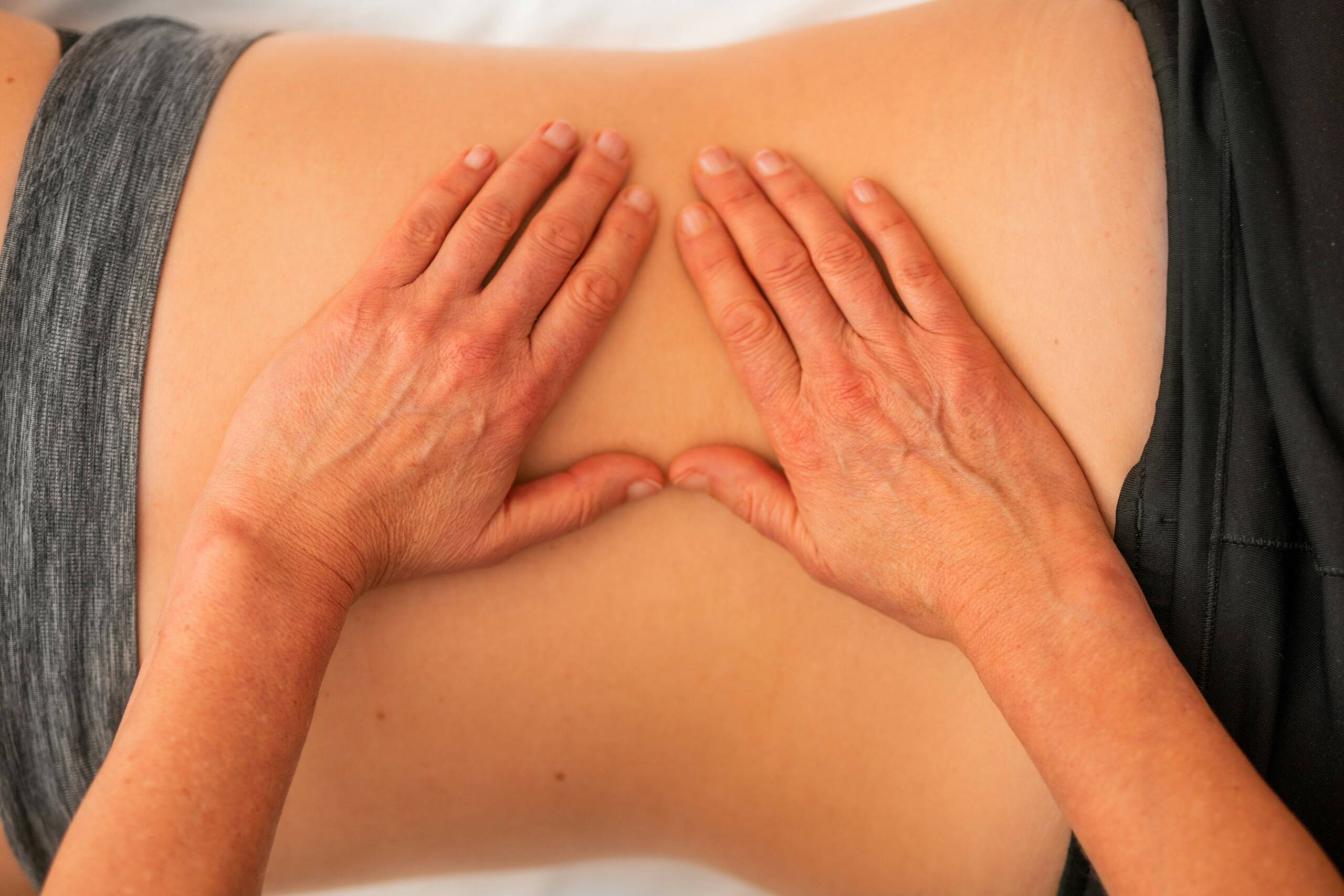 Wirbelsäulenmodell in einer osteopathischen Praxis